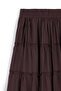 Layered Cotton Skirt Burgundy - 3