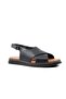 45256 Genuine Leather Black Women's Sandals - 2