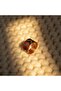 New Series Copper Beige Brown Simple Patterned Wide Form Adjustable Ring - 6
