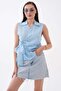Women's Waist-Tie Sleeveless Blouse - 3