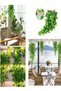 HOOTO 3 pcs Artificial Hanging Ivy Vine Plants Fake Hanging Plant Faux Greenary Vine Outdoor UV Resistant Plastic Plants for Wall, Wedding Party Decor Green No Baskets - 4