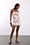 Red Embroidered Blouse Skirt Set 6826 - 4