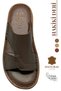 Genuine Leather Men's Slippers - Genuine Leather Men's Slippers with Soft Thick Soles a Brown - 4