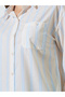 Cream Striped Casual Shirt - 4
