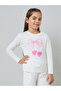 Girls Bow Print Cotton T-Shirt and Pyjama Set - 2