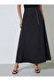 Black Pearl Detail A-Line Maxi Skirt - 2
