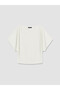 Xside White Boat Neck Women's T-Shirt