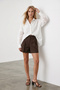 Women's White Lace Detailed Oversize Woven Shirt Alc-X15576 - 4