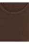 Brown U-Neck Women's Undershirt - 7