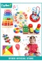 10 Pieces Montessori Toys for 1-3 Years Toddlers, Kids Wooden Toys, Wooden Sorting & Stacking Toys, Preschool Educational Toy for Children, Stacking Rings, Xylophone, Clock Bead Maze