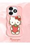Tecno Spark 20 Compatible Case Camera Protector Pink Silicone Couple Phone Case Kitty Pattern - 2