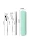 - Spoon, Fork & Chopsticks Set - Green - 4