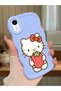 iPhone Xr Compatible Case Camera Protector Blue Silicone Couple Phone Case Kitty Pattern