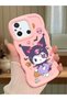 Redmi 11A Compatible Case Camera Protector Pink Silicone Couple Phone Case Cartoon Pattern