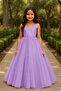 Girl's Tulle Princess Evening Dress Double Breasted Collar