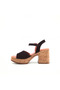 Brown Suede Women's Platform Heeled Sandals – Genuine Leather Lined Thick Heel Summer Shoes - 2