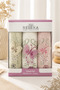 Bella Butterfly Embroidered 3-Piece Boxed Face Towel Set 30X50 cm Kitchen Towels