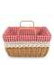 Square Woven Storage Basket with Gingham Lining & Handles - 3