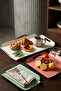 Metal Serving Presentation Tray Soft Colors 3 Piece Set (Cream-Pink-Green) - 2