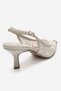 Clem Ecru Lace Detailed Gold Toe Women's Heeled Shoes - 5