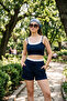 Women's United Strappy Double Crop Shorts Set