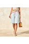 Mid-Rise Burmuda Cotton Shorts with Pockets