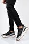 Black-White Non-Slip Sole Men's Sports Shoes Upp Sala 2105 m - 2