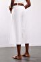 White Belted Wide Leg Trousers 261038 - 4