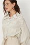 Shirt Collar Satin Blouse 46849 - 3