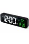 Digital LED Wall Clock - Large Display Electronic Clock with Time, Date & Temperature Display, Modern LED Wall Mounted Clock for Home, Office & Bedroom