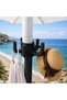 Sun Umbrella Hanger - Beach Umbrella Hanger - Adjustable Umbrella Hook - Black Umbrella Hanger Attachment