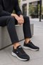 Ares King Paolo Men's Black Mesh Lace-Up Thick Sole Casual Sports Shoes