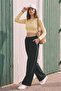 Women's Pleated Front Sweatpants - Black - 2