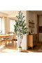 Lifelike 152cm Double Trunk Artificial Olive Tree Textured Trunk Adjustable Branches Moss Pot - 3