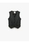 Checked V-Neck Vest - 3