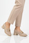 Beige Genuine Leather Women's Classic Heeled Shoes 757 Z - 3