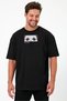 Unisex Oversize Embroidered Jujutsu Kaisen Panda Anime Design 100% Cotton T-Shirt - 5