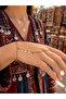Aurelia Dots Luxe Bracelet Round Plate Detailed Shahmeran Bracelet - 2