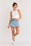 Lmb Women's Jeans High Waist Lycra Denim Denim Shorts Skirt New Season - 2