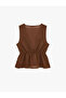 V-Neck Sleeveless Blouse with Tie Detail - 4
