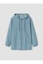 Lcw Everyday Indigo Hooded Zippered Women's Jean Tunic