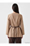 Nevavm Women's 100% Linen Jacket with Belt in Contrast Color - 4
