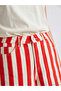 Two Mt Shop Quality Lcw Jeans Red Denim Striped Standard & Regular Women's Jean Shorts - 3