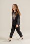 Girl's Embroidered Anthracite Long Sleeve Tracksuit Set Us2713-C-V2 - 8