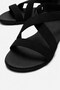 Elastic Cross Women's Sandals Black - 3