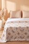 Mustard Wildflower Patterned Double Printed Pique & Bedspread 200X230 cm