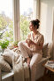 Patterned Soft Textured Short Sleeve Pajama Set Pajama Set 65750120