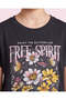 Senior Girls Black Floral Graphic T-Shirt - 3
