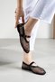 Ayla Women's Mesh Buckle Mary Jane Ballerinas - 4
