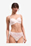 Women Lotus Lace White Strapless Wired Bra - 5